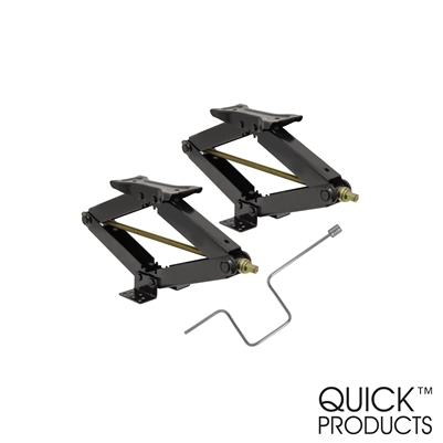 Quick Products QP-15211 RV Stabilizing and Leveling Scissor Jack with Crank Handle and Drill Adapter - 24", 7,500 lbs. Capacity, Set of 2